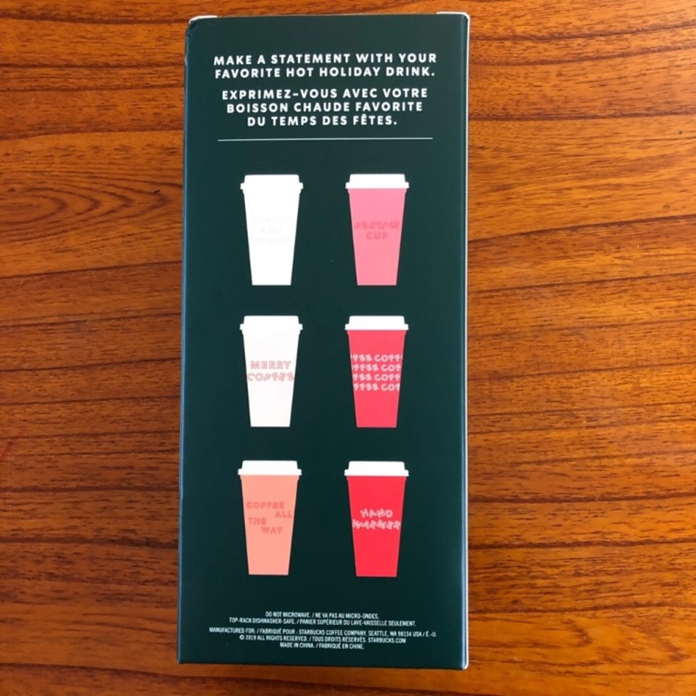 Starbucks Reusable Hot Cups Christmas 2019 NEW